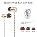 AOKII Wired in-Ear Earbud Headphones with Mic & Remote Control,Comfortable Earphones Compatible for iPhone,Android (Gold)