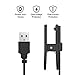 MoKo Charger Clip Compatible with Forerunner 35, USB Data Sync Charge Cradle Dock Charger Clip Charging Cable for Forerunner 35/230 / 235XT / 630 / 735XT / Approach S20 Smart Watch, Black