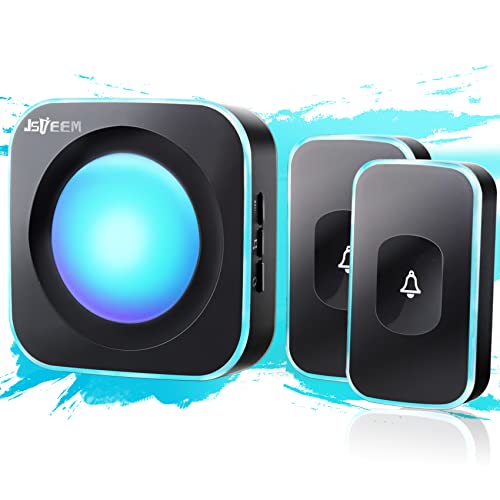Wireless Doorbell Waterproof 1200 feet Doorbell Chime with 2 Buttons