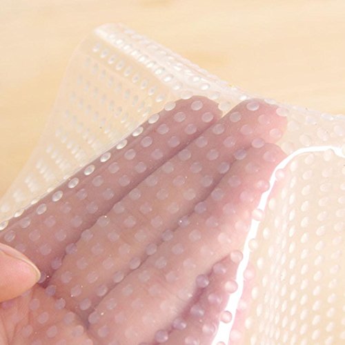 Owill Versatile Silicone Food Wrap Reusable Seal Cover Stretch Fresh Kitchen Tools (L, White)