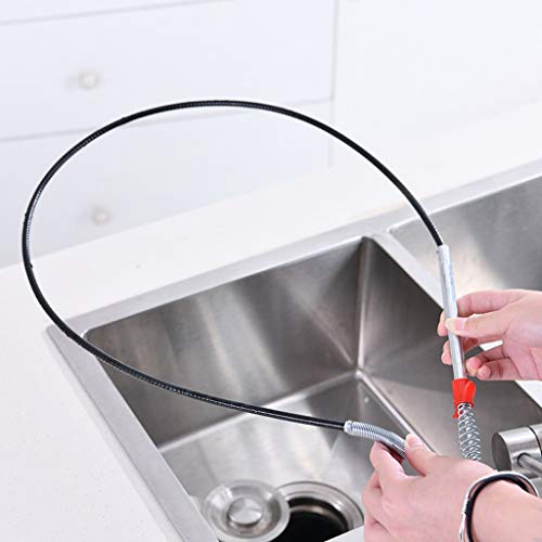 Samoii Clog Remover Drain Relief Auger Cleaner Tool,Sink Drain Cleaning Brush, Sewer Hair Catcher for Bathroom Tub, Toilet,Clogged Drains, Dredge Pipe, Sewers,Sink, Kitchen (B#35.4inch)