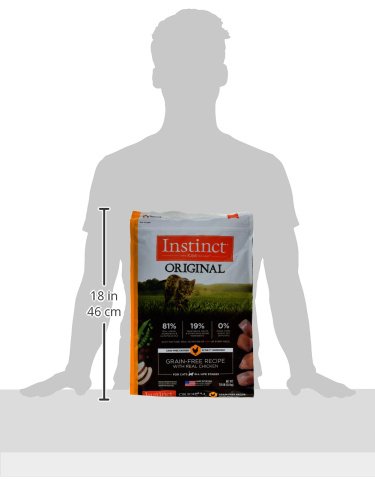 INSTINCT ORIGINAL DRY CAT FOOD, RAW COATED KIBBLE, HIGH PROTEIN, GRAIN FREE RECIPE – REAL CHICKEN, 11 LB. BAG