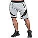 EU Men's Gym Workout Shorts Running Bodybuilding Short Jogger(Grey US S/Tag L)