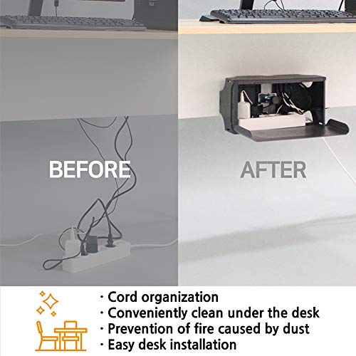 TAPUP Cable Box, Desk Mounted Cable Management Box, Cord Organizer