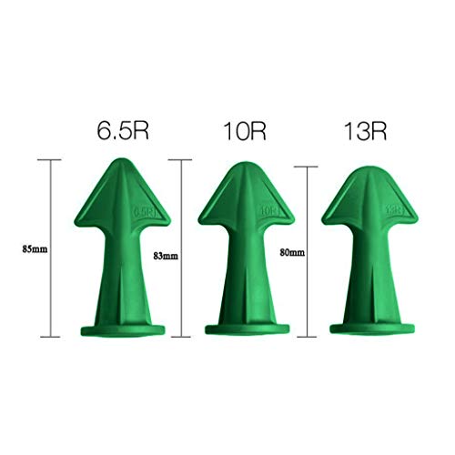 3Pcs Sealant Wiper for Fill in Cracks & Remove Excess Filler, Trowel Nozzle Plus Silicone Caulking Tools for Tile or Brick Joints Sealant Nozzle Plus Scrapers Set (Green) - Thumbnail 3