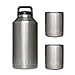YETI Rambler 64oz Vacuum Insulated Stainless Steel Bottle with Cap (Stainless 64 & 2 Lowballs)