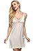 Ekouaer Womens Bridal Nightgown Sleeveless Nightshirt Satin Sleepwear Lace Chemises Lingerie Silk Pajamas, White, Medium