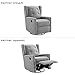 Baby Relax Modern Mikayla Swivel Glider Recliner Chair, Gray Linen
