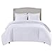 Comfort Spaces Kienna Quilt Set- Double Sided Stitching Design Summer Blanket, Lightweight, Soft, All Season Bedding Layer, Matching Sham, White, Coverlet King (104