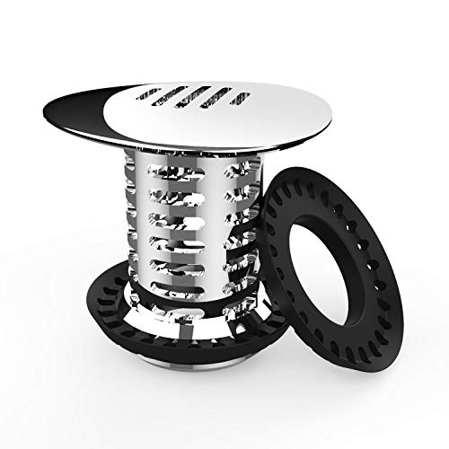 veecom Drain Hair Catcher, Chrome Universal Shower Drain Hair Trap, Anti-Rust & No Mold Bathtub/Sink/Tub Drain Protector Hair Strainer/Snare, Match Drain Sizes from 1.46” to 1.9” - Thumbnail 7