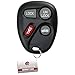 KeylessOption Key Fob Replacement for 1996 1997 1998 1999 2000 2001 2002 Buick Cadillac Chevrolet GMC Oldsmobile Pontiac Remote, 4-Button 25678792, Locksmith Required