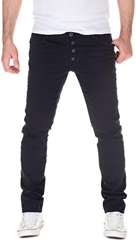 Woosah Mens Jogger Chinos Pants - Alex - Slim Fit Trousers , navy (3001), W30