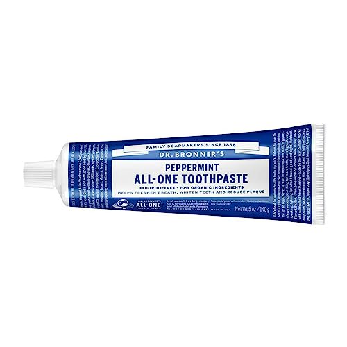 Dr. Bronner’s AllOne Toothpaste (Peppermint, 5 ounce, 3Pack) 70
