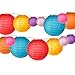 PartyOn!18 Pcs Colorful Paper Lanterns (Multicolor, Size 6