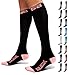 SB SOX Compression Socks for Men & Women (20-30 mmHg) - Best Support Stockings for Travel, Medical, and Sports - Perfect for Everyday Wear (Medium, Black/Pink)