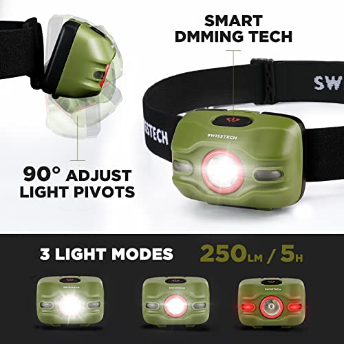 Swiss+Tech Waterproof LED Headlamp & Lighters, 13 in 1 Multitool Plier, Windproof Flameless USB Rechargeable Lighters with Head Lamp flashlight for Outdoors, Camping, Hiking 3 Pieces Tool Set