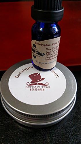 Eucalyptus Spearmint Beard Balm and Grooming Oil Set for Men