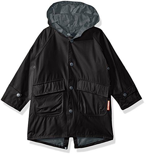 Wippette Toddler Boys' Solid Color Raincoat, Black, 3T