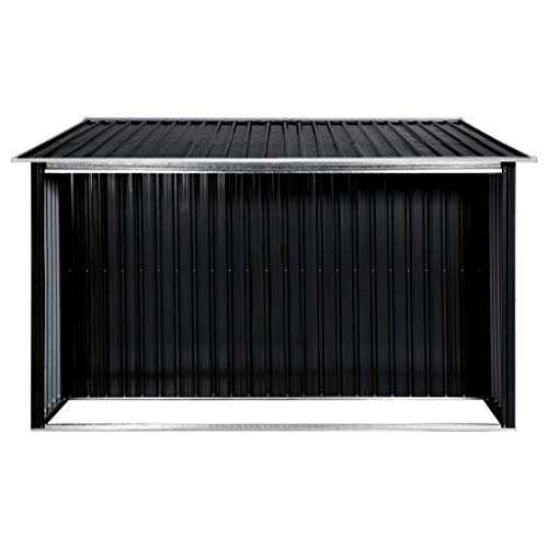 Tidyard Metall Gerätehaus Groß mit holzunterstand, Gartenschrank Wetterfest, Geräteschuppen, Gartenhaus Outdoor… – Bild 4
