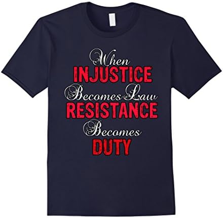 Men's Thomas Jefferson Injustice Quote T Shirt XL Navy