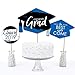 Big Dot of Happiness Blue 2025 Graduation Party Centerpiece Sticks - Table Toppers - Set of 15