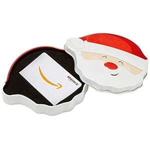 Amazon.de Geschenkkarte in Geschenkbox (Lächelnder Weihnachtsmann)
