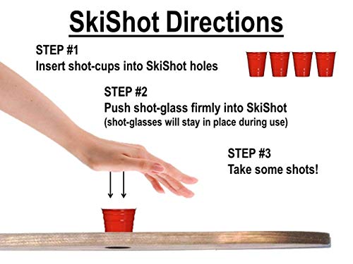 Bottoms Up Shot Board Wooden Ski - Thumbnail 4