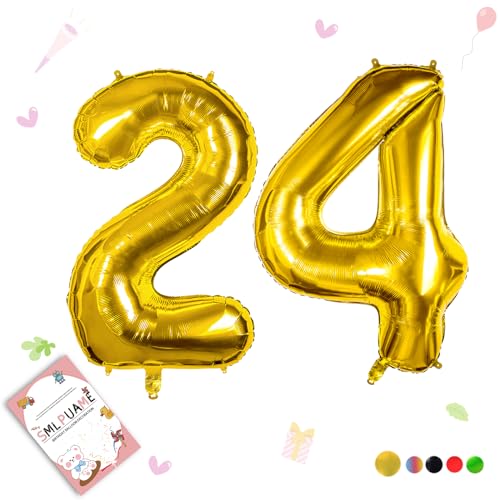 Smlpuame Gold 24 Balloon Numbers