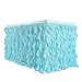 leegleri Tulle Curly Willow Table Skirt Ruffle Tutu Table Skirt for Rectangle Table or Round Table,Mermaid Table Skirt for Baby Shower,Birthday Party (Aqua,L 9(ft)*H 30in)