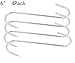 HONSHEN Meat Hooks 6 Inch 4mm S-Hook Stainless Steel Meat Processing Butcher Hook Pot Hooks (6 Inch)