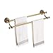 Rozin Antique Brass Double Towel Bars Wall Mounted Towel Rack Art Carved Deco