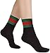 Casual Fashion Soft Socks For Men Women (Black-Red Green)