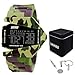 Kids Digital LED Sports Watch, Waterproof Camouflage Electronic Casual Military Wrist Watches with Silicone Band Noctilucent Plane Design Alarm Stopwatch Children Watch Size S