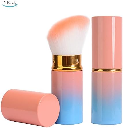 Retractable Kabuki Brush Mother's Day Beauty Gift Makeup Bronzer Powder Blush BB Cream Concealer Tool With Soft Synthetic Bristles