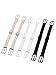 eBoot 6 Piece Bra Strap Clips Elastic Non-slip Strap Holder, Black, Beige, White