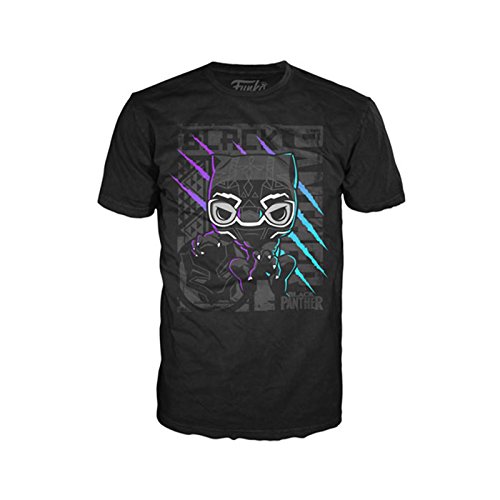 Funko black panther cat scratch pop! mens t-shirt (larg…