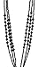 1920’s Flapper Gatsby Necklace Long Black Multitier Tassel Beads Pendant Art Deco Jewelry