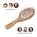 Natural Wooden Hair Brush, Best Bamboo Paddle and Bristle Detangling Hairbrush with Mini Travel Brush Set for Women Men and Kids, for Thick Fine Straight Curly Wavy Dry and Wet Hair