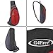 G4Free Sling Bags Men and Women Shoulder Backpack Small Crossbody Chest Sling Backpack (Black-red)