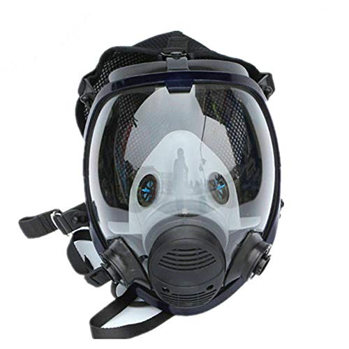 Muhubaih 15in1 Full Face Large Size Gas Dust Mask & Accessories (Gas Mask + Cotton Filter + Filter Cartridge + Filter Cover),Widely Used in Organic Gas,Paint spary, Chemical,Woodworking,Dust Protectio