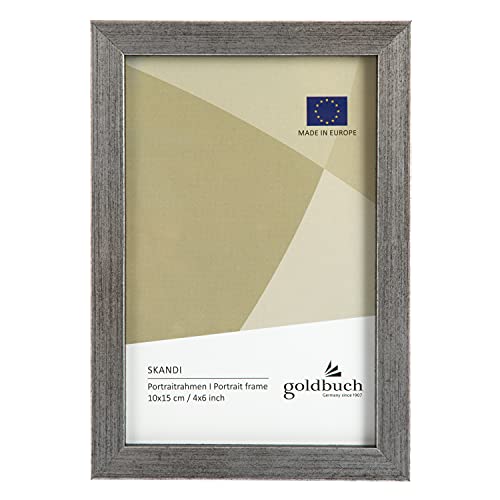 goldbuch Skandi 10 x 15 cm, Simple véritable, Poser, Bois avec Support Mural, Photo, Cadre argenté