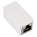 Jadaol RJ45 Coupler, Ethernet Coupler Inline Coupler for Cat8/Cat7/Cat6/Cat5e, 1000Mbps Ethernet Extender Adapter LAN Connector for Router Modem Switch Network Extension, Female to Female 1 Pack White
