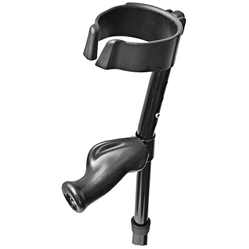 In-Motion Forearm Crutches with Spring Assist | Size Tall (4'9" - 6'3") | Glossy Black