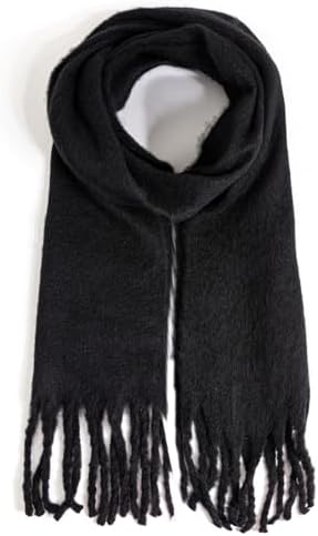 100% Pure Baby Alpaca Wool Scarf, Solid Natural Dye-free Colors