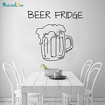 Cerveza Nevera Cocina Decal Bar Refrigerador Divertido Amante de ...