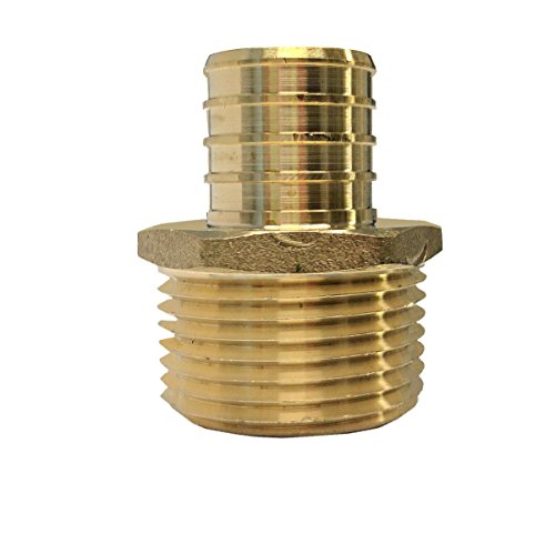 Libra Supply 3/4 inch Pex to 1/2 inch MPT(3/4'' to 1/2'', 3/4-inch to 1/2-inch) Lead Free PEX Copper Male Adapter, Barb x MIP, (Click in for more size options), Pipe Fitting Plumbing Supply - Thumbnail 2
