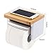 MEIBEI Toilet Paper Roll Holder with Shelf, Bathroom Tissue Holder Wall Mounted, Wall Roll Rack with Mobile Phone Storage