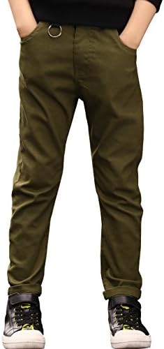 Boys' Elastic Waistband Slim Fit Jogging School Pants for Kids Size 4-16