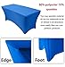 Reliancer 2 Pack 4\6\8FT Rectangular Spandex Table Cover Four-Way Tight Fitted Stretch Tablecloth Table Cloth for Outdoor Party DJ Tradeshows Banquet Vendors Weddings Celebrations(2PC 6FT, Blue)