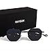 Sunglasses for women RAYSUN Small Metal Frame Asymmetry Temple Unisex Square Oval Sun Glasses